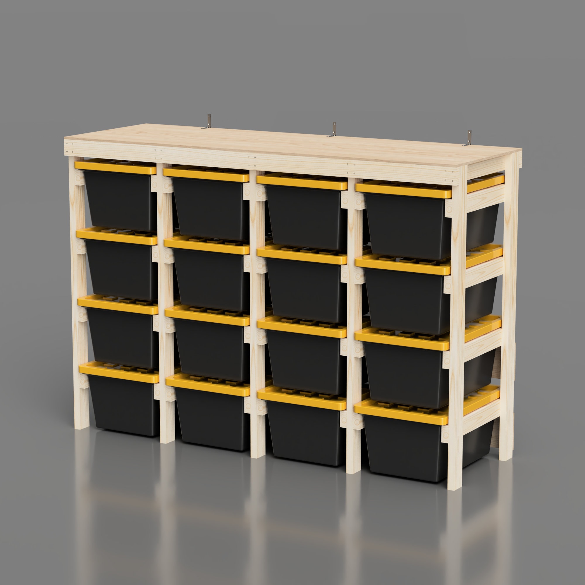 27 Gallon Tote Rack Plans. 16 Commander Tote Garage Storage Shelves