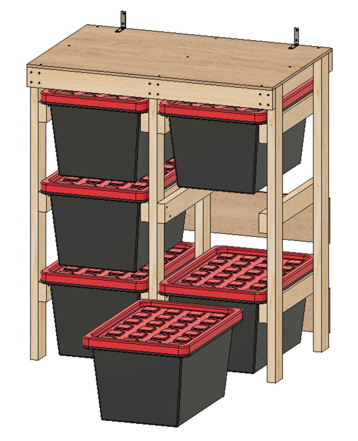 Garage Storage Plans for HDX 27 Gallon Tote Rack Plans. 27 Gallon