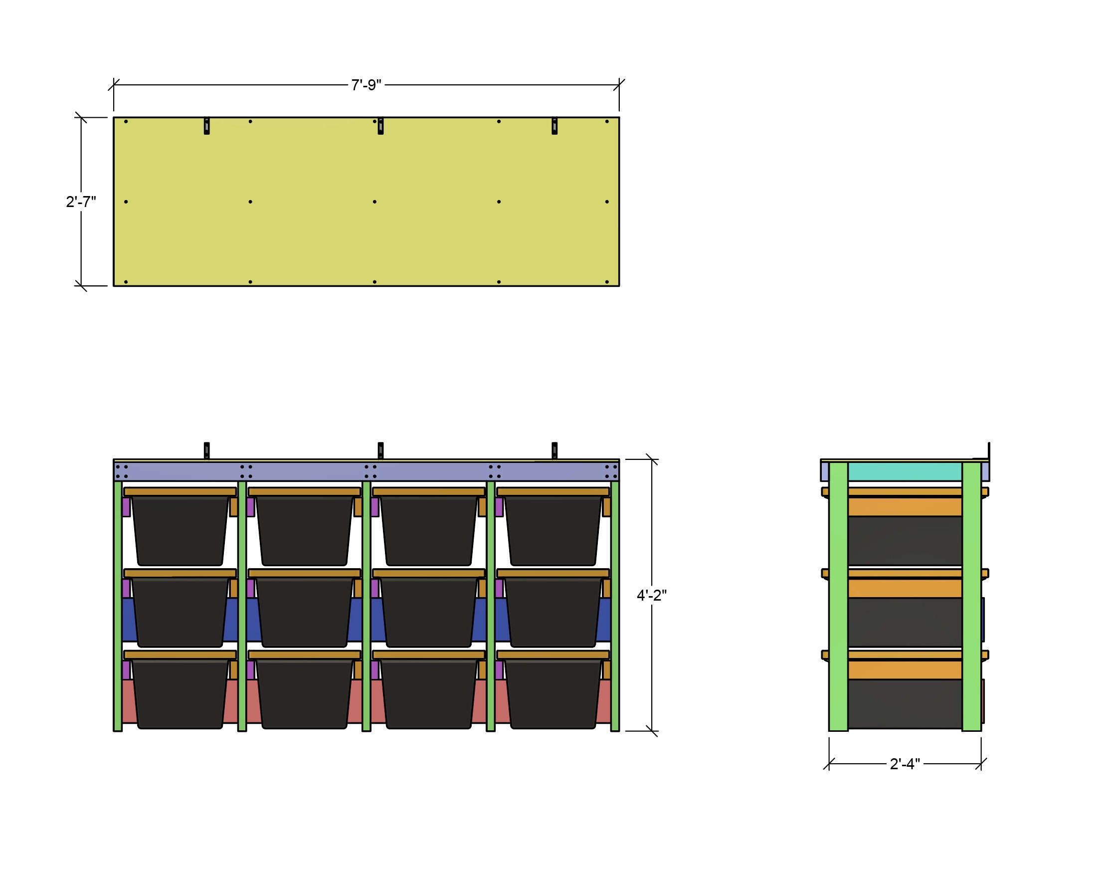 27 Gallon Tote Rack Plans. 12 Commander Tote Garage Storage Shelves