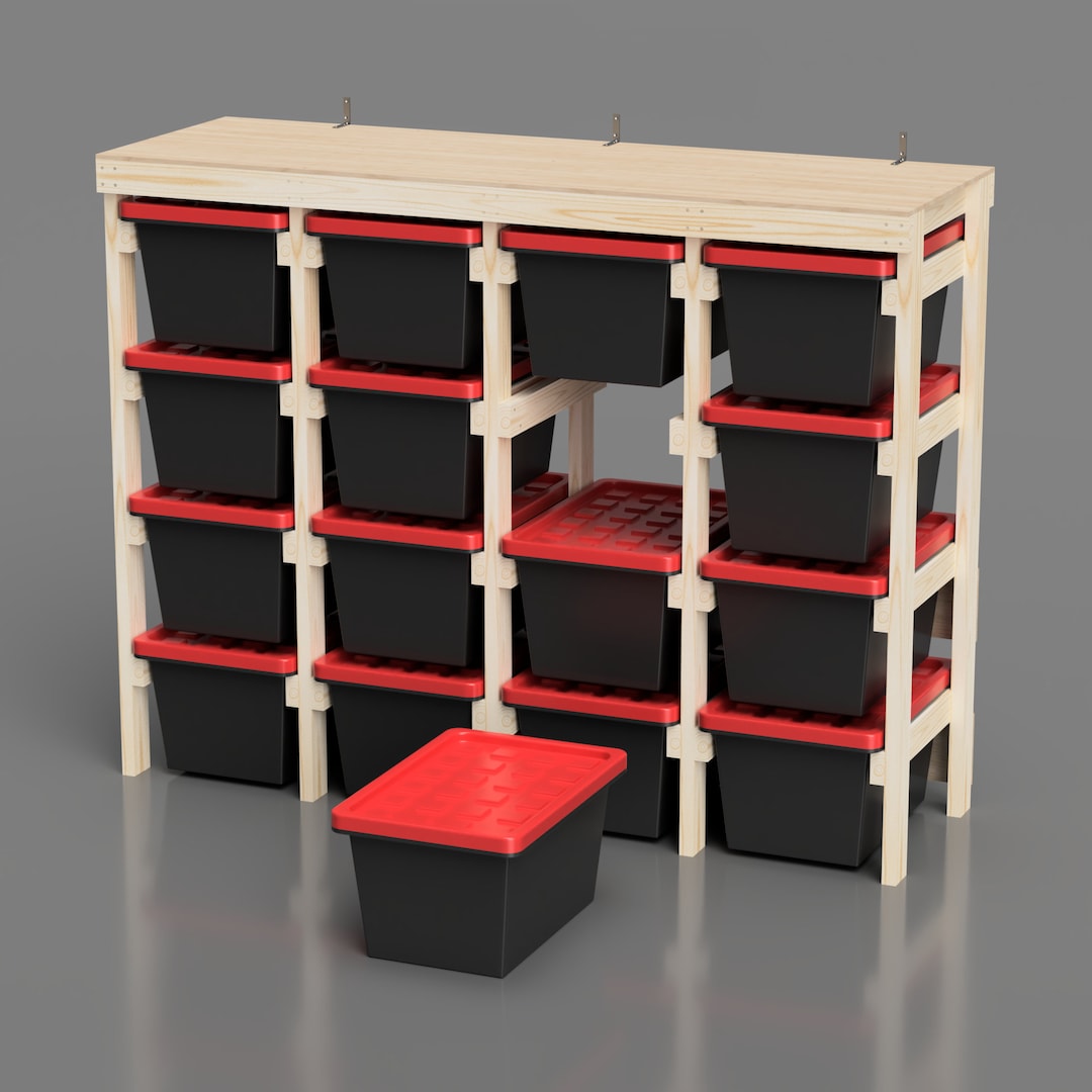 HDX 27 Gallon Tote Rack Plans. 27 Gallon Tote Storage Plans