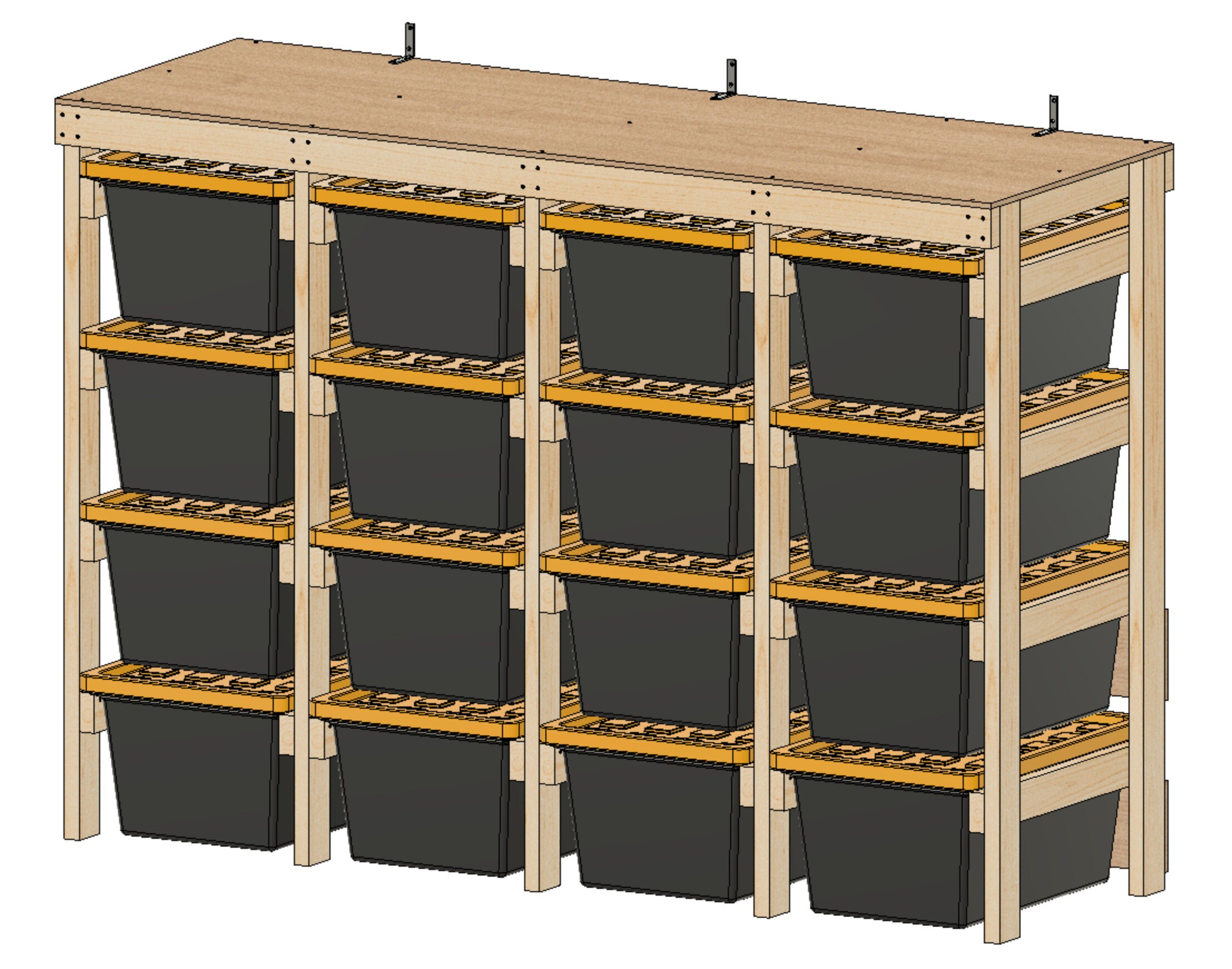 27 Gallon Tote Rack Plans. 16 Commander Tote Garage Storage Shelves