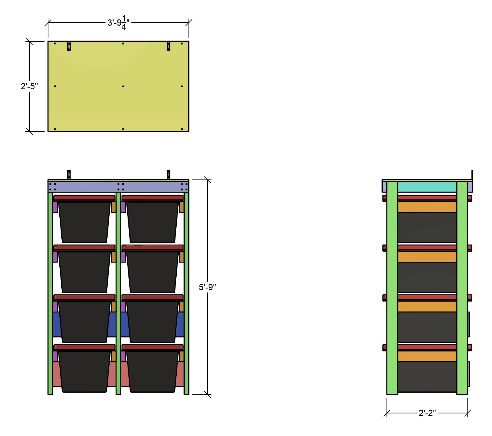 Garage Storage Plans for HDX 27 Gallon Tote Rack Plans. 27 Gallon Tote ...