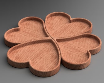 4 Heart Nesting Tray CNC Cut Files. Includes crv, svg, dxf & ai files.