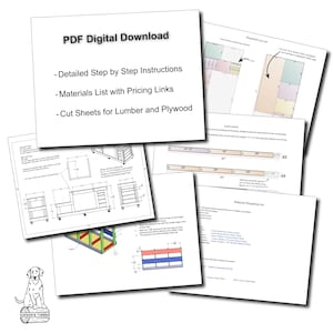 Sample Instructions Page Detailing step by step with material list and cut sheet.