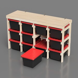 HDX 27 Gallon Tote Storage Rack Plans. 27 Gallon Tote Rack plans. Garage Storage. Home Depot Totes DIY Plans.
