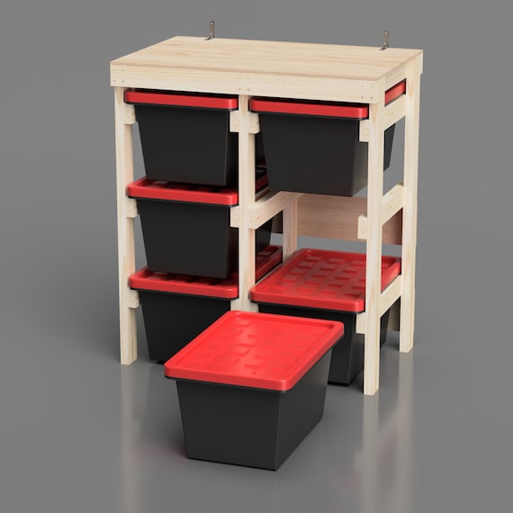 Garage Storage Plans for HDX 27 Gallon Tote Rack Plans. 27 Gallon