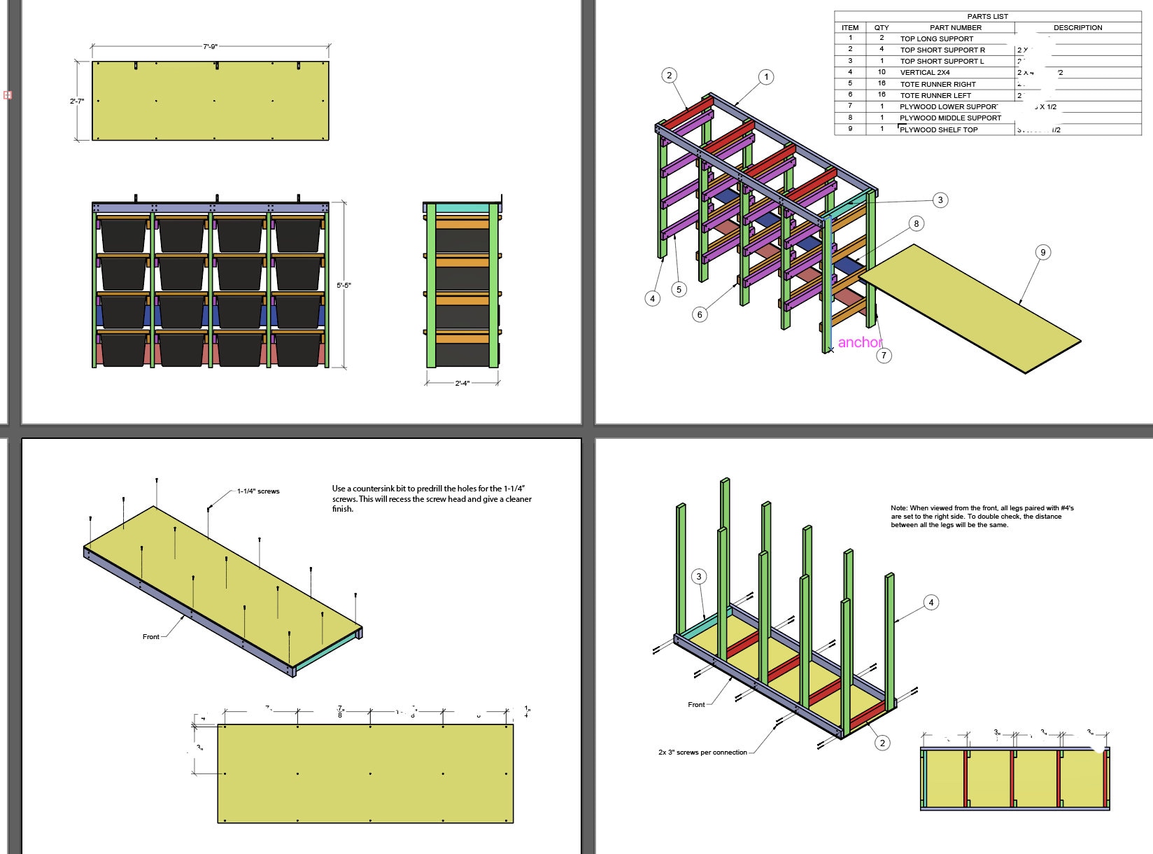 27 Gallon Tote Rack Plans. 16 Commander Tote Garage Storage Shelves