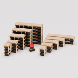 Digital Download: DIY 27 Gallon Tote Storage Rack / Workbench Plans PDF. Includes 25 sizes. Compatible with Lowes, HDX, Costco bins