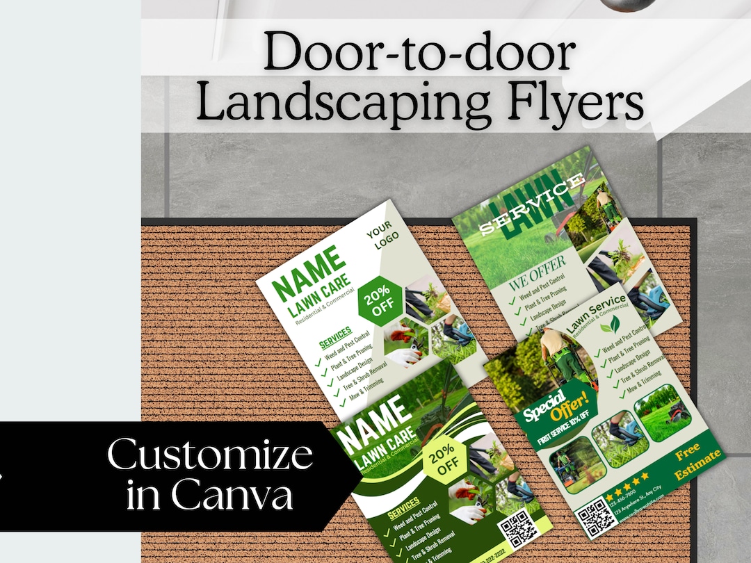 Doortodoor Business Flyers. Landscaping/lawn Service Templates Etsy