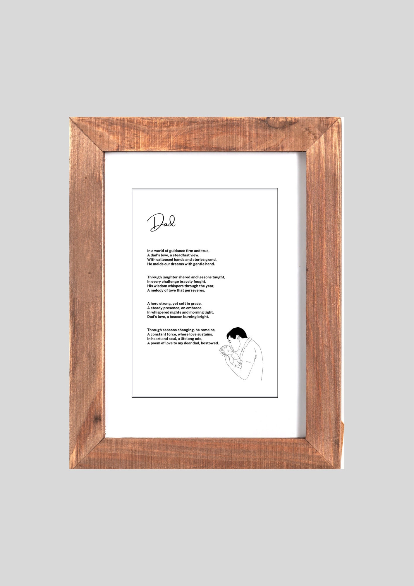Poem About a Dad Gift for Dad Heartfelt Verses A Poetic Ode to