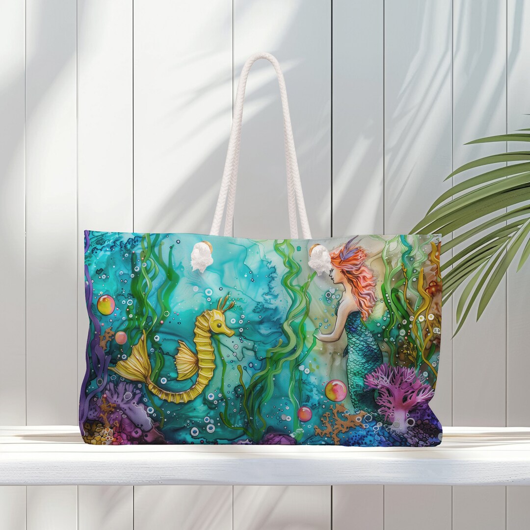 Quilted Beach Bag Marine Creatures main image 0