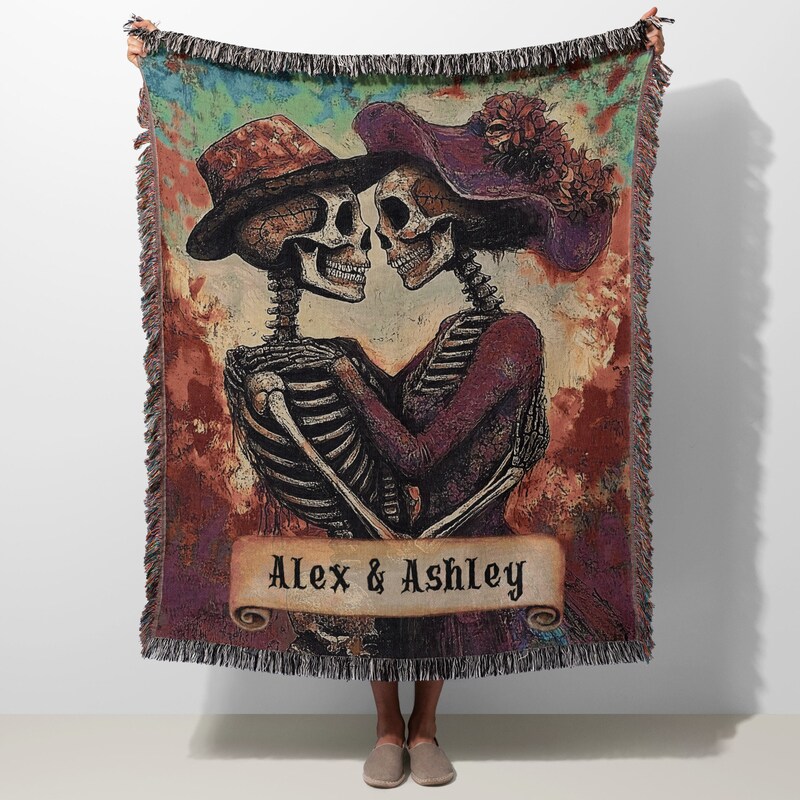 Custom Personalized Skeleton Couple Canvas - Gift Idea For Couple - Till Death Do Us Part