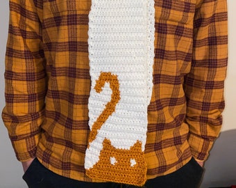 CROCHET PATTERN Cat Scarf | Crochet Kitty Scarf | Crochet Scarf | Handmade Scarf | Crochet Gifts | Handmade Gifts