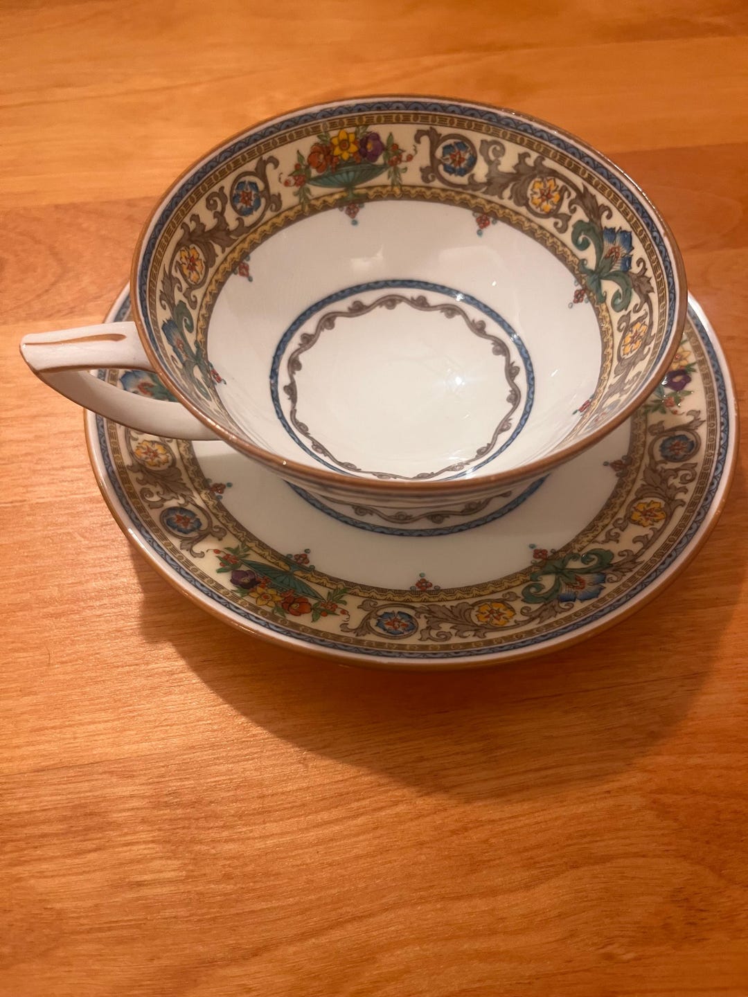 Vintage Minton, Plymouth Pattern, Bone China Teacup and Saucer, England ...