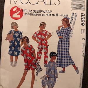 Vintage | McCalls 8529 | Symönster från 1996 | Barns sömnadskläder | Med, L, XXL | Fabriksvikta | Oklippta