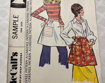 1973 | McCall's | Apron Sewing Pattern: Uncut, Factory Folded (One Size Misses/Jr.)