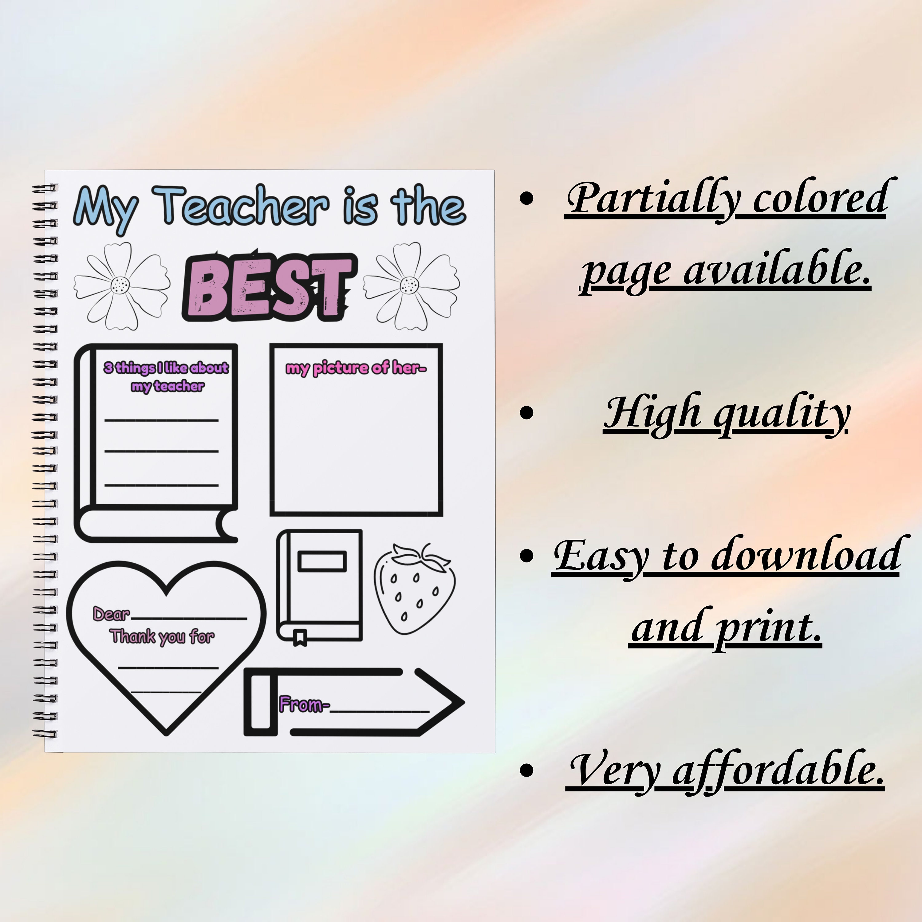 Teacher Appreciation Coloring Pages Printable,best Teacher Card Thank