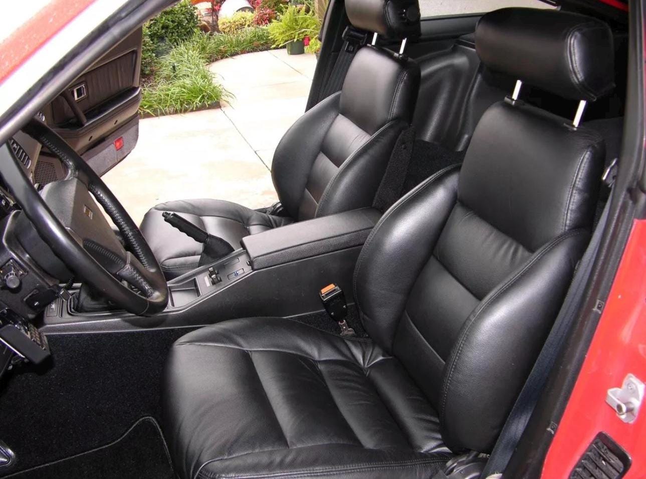 1984-1989 Nissan 300ZX/Z31 Faux Leather Sports Seat Covers In Black