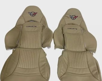 C5スポーツカー用カスタムメイドシートカバー（オーク材、1997年～2004年モデル対応）合成皮革
