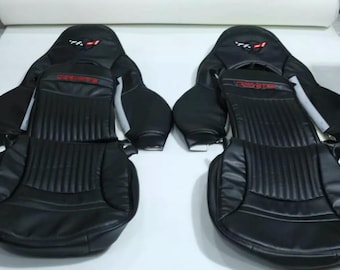 Corvette C5 Sports Faux Leather Seat Covers (1996-2004) In Black Colour