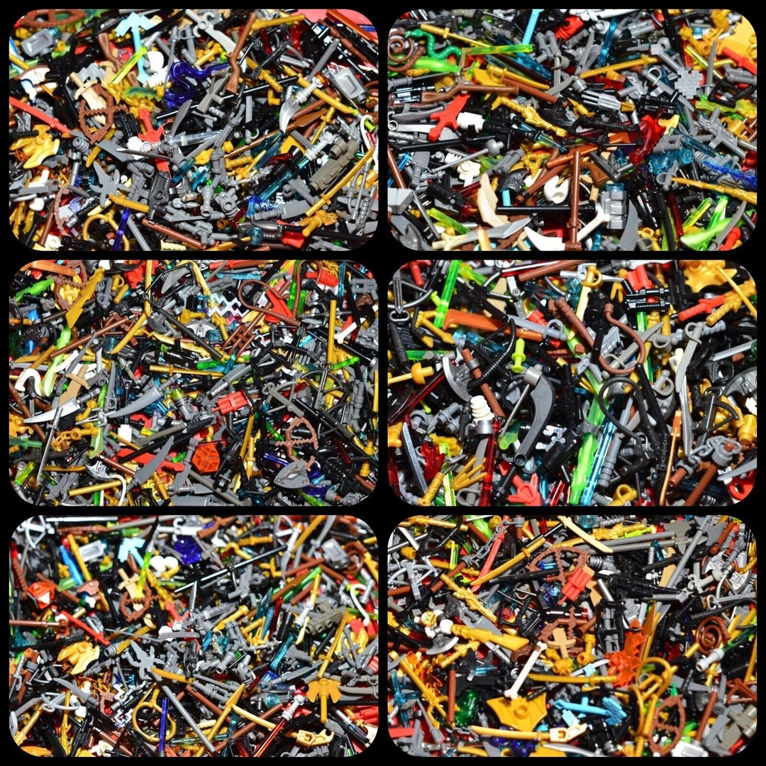 Lego Minifigure Weapons Lot of 50 Bulk Castle Ninjago Star Wars Random ...