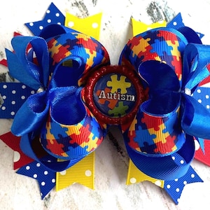 Handmade Hair Bows for Autism Awareness: Wear Your Support with Style
