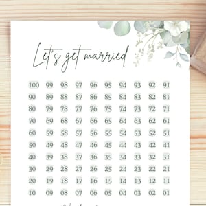 Wedding countdown 100 days | to print yourself | DIN A4 | digital download | printable PDF | wedding | countdown