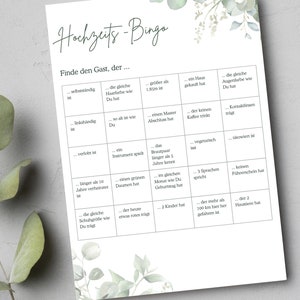 Wedding Bingo | Wedding game | Digital download PDF | Game for bride and groom and guests | Wedding | Party game | Bingo image 4