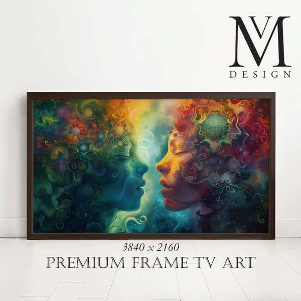 Surreal Art Digital Download, Vivid Colors Psychedelic Artwork for Samsung Frame TV, Abstract Fantasy Painting, High-Resolution Home Decor