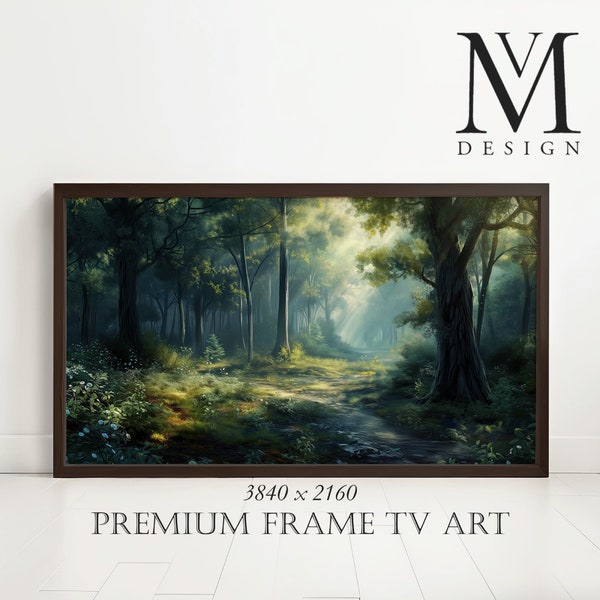Enchanted Forest Digital Art, Samsung Frame TV Compatible, Mystical Woods Scenery, Serene Landscape, Nature Inspired Home Decor