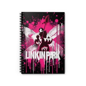 Linkin Park Spiral Notebook - Ruled Lined, Rock Music Fan Journal, Gift for Musicians, Concert Diary, Note-Taking Pad, Music School Supplies