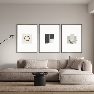 Japandi Wall Art Set of 3, Wabi Sabi Wall Art Set, Abstract Art Prints Download, Japandi Wall Art Printable Abstract, Neutral Printable Art