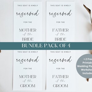 Reserved Chair Tag, Minimalist Reserved Seat Tag, Minimalist Wedding Reserved Seat Sign, Modern Wedding Reserved Tag, Printable Wedding Sign