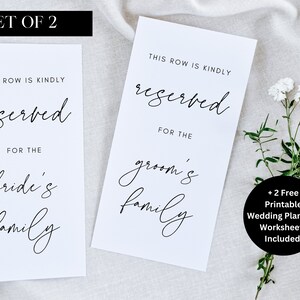 Reserved Chair Tag, Minimalist Reserved Seat Tag, Minimalist Wedding Reserved Seat Sign, Modern Wedding Reserved Tag, Printable Wedding Sign