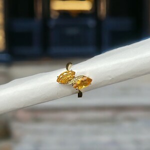 Citrine Diamond Ring