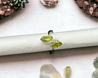 Peridot Diamond Ring