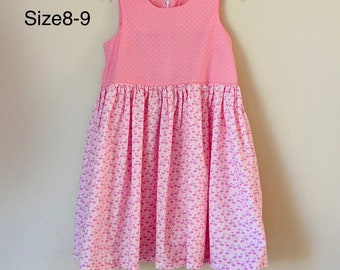 girl dress size 8-9 years old, flamingo dress size 8-9 years old, special day dress, spring and summer dress