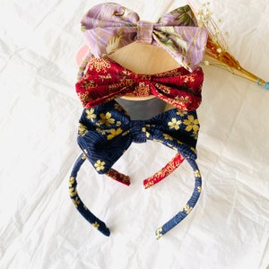 Girls headbands, adjustable headbands, headband with bows