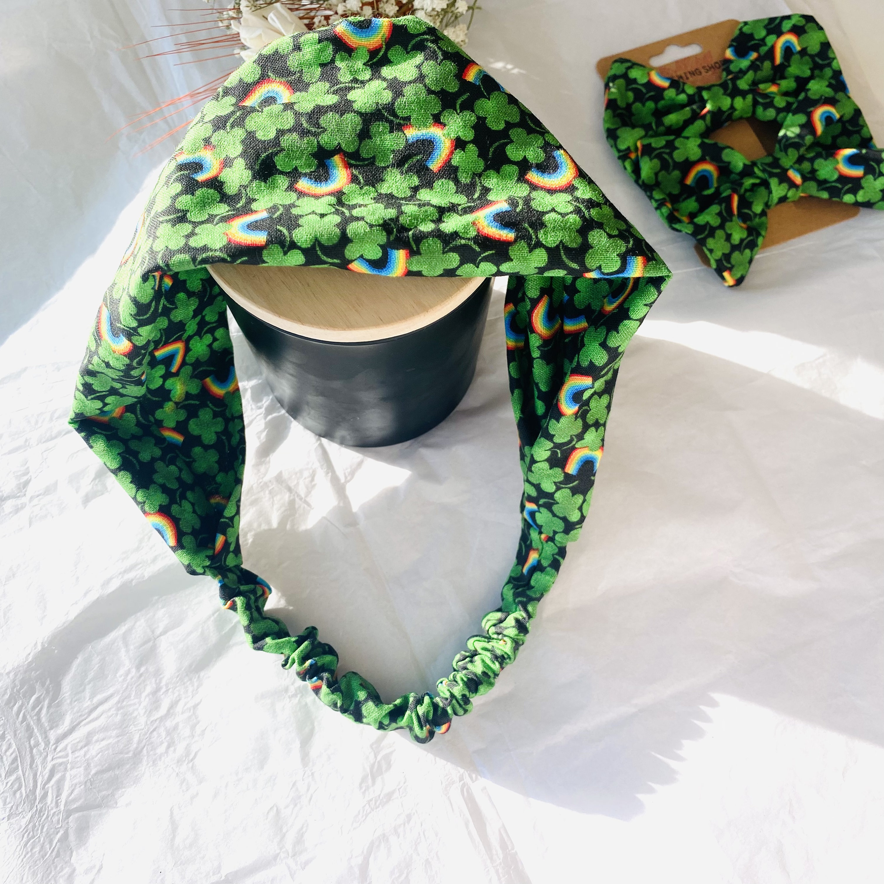 2 Fasce Per Capelli Larghe Con Nodo E Cristalli Colorati - Accessori Moda Per San Patrizio, Festa Della Mamma E Compleanni - 3