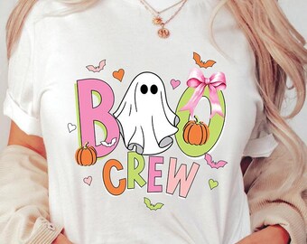 Tshirt svg png pdf eps package, Boo , Boo Crew, Halloween, Digital Download, Sublimation, cute, kids, pumpkin, ghost, colorful halloween