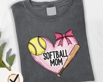 Softball Mom Shirt Design PNG | Sport Sublimation (Digitaler Download)