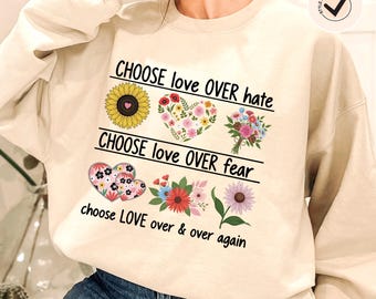 Boho Floral Choose Love PNG: Spring Sublimation Design (Digital Download