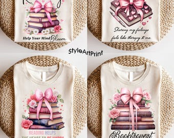 Book Quotes PNG Bundle, Reading Lover Graphics (Digital Download)
