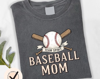 Baseball Mom PNG, Team Spirit Design (Digital Download)