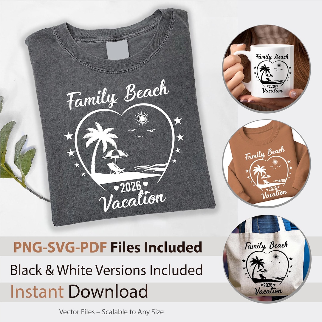 Family Beach Vacation 2026 Svg Png Pdf Design - Etsy