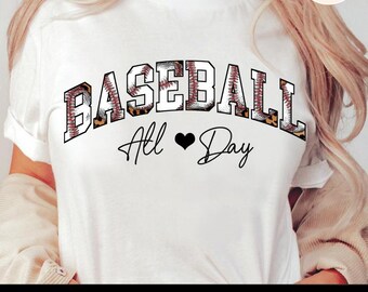 Baseball All Day Shirt Design: 300 DPI PNG (Digital Download)