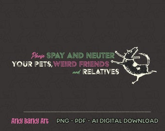 Spay and Neuter Dog Rescue Design (PNG, PDF, AI Digital Download)