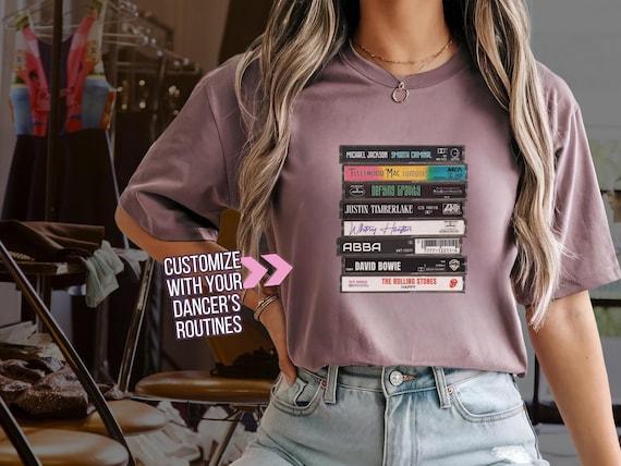 Custom Cassette Tape Dance Mom Shirt: Personalized Graphic Tee