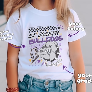 Custom School Mascot Spirit Kids Tee | Kids Mascot Shirt | Kids School Spirit Graphic Tee | Custom Mascot Tee | Personalized School Spirit