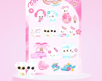 A6 Cute Vinyl Sticker Sheet